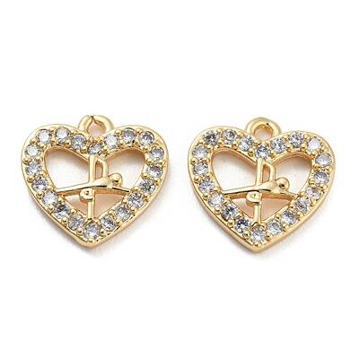 Brass Micro Cubic Zirconia Charms