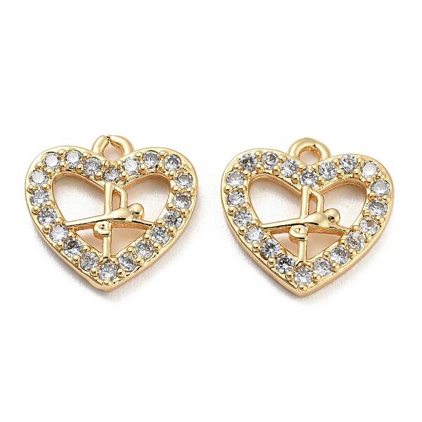 Brass Micro Cubic Zirconia Charms