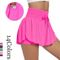 Women's Flowy Athletic Shorts Golf Shorts High Waisted Solid Pocket 2-in-1 Sporty Workout Shorts for Gym Yoga, Tennis, and In...
