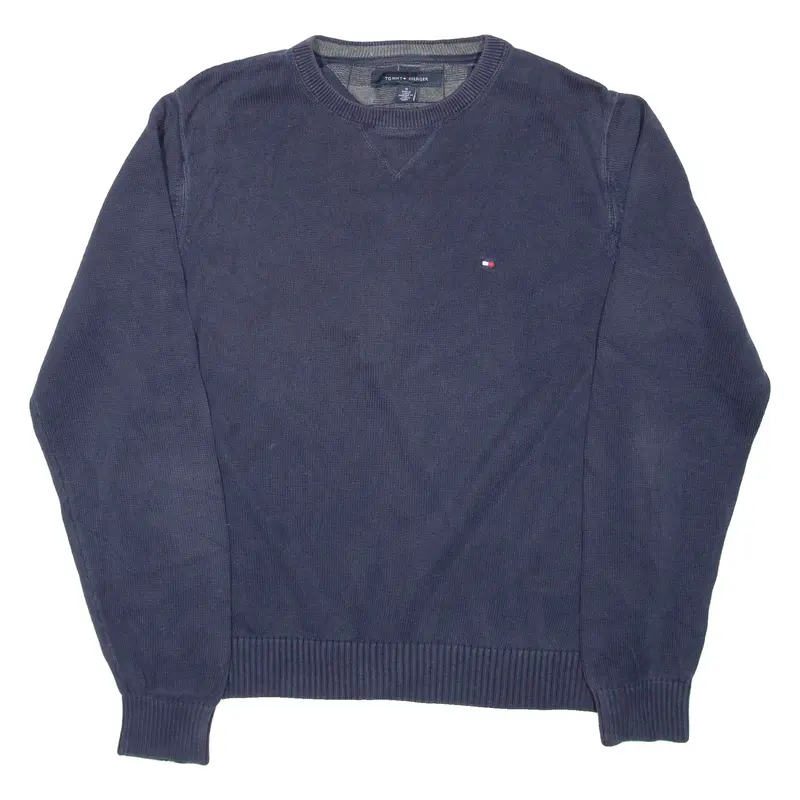 TOMMY HILFIGER Mens Jumper Blue Tight Knit M