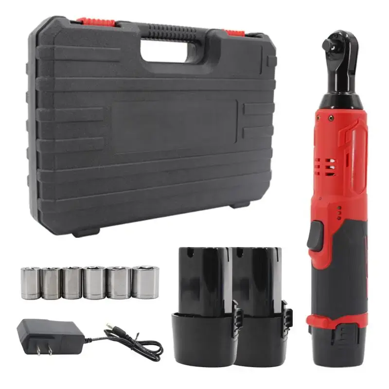 Electric Ratchet Wrench Tool Set, Portable Lithium Battery Powered Electric Ratchet Wrench, Multifunctional Car Repair Tool, ...