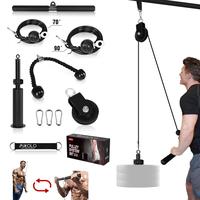 Mikolo Fitness LAT and Lift Pulley System, Dual Cable Machine(70'' and 90'') with Upgraded Loading Pin for Triceps Pull Down,...