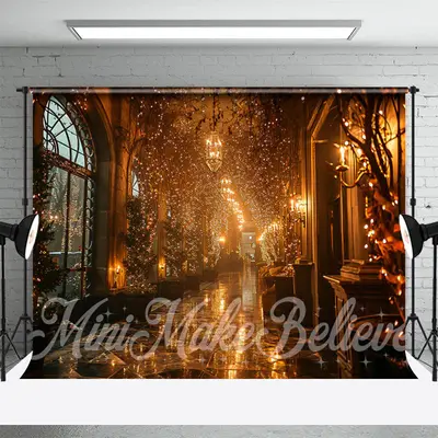 Lobby Glitter Light Stripe Architecture Backdrop For Photo - Aperturee
