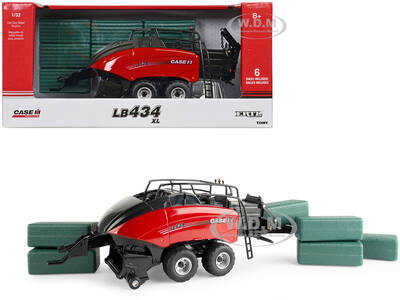 Case IH LB434 XL Large Square Baler Red and Black with 6 Bales \