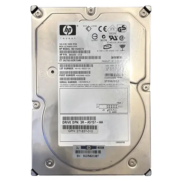 9X2006-053 Seagate 146GB Ultra-320 SCSI 10000 3.5-inch 8MB Hard Drive
