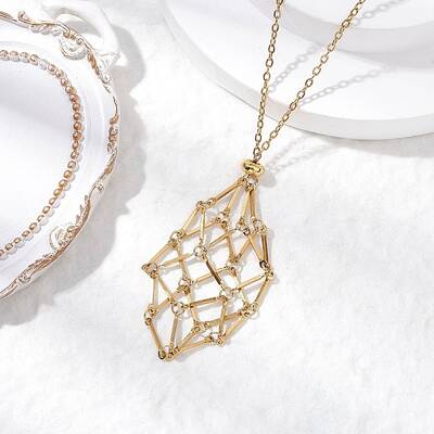 304 Stainless Steel Macrame Pouch Empty Stone Holder Necklace Making