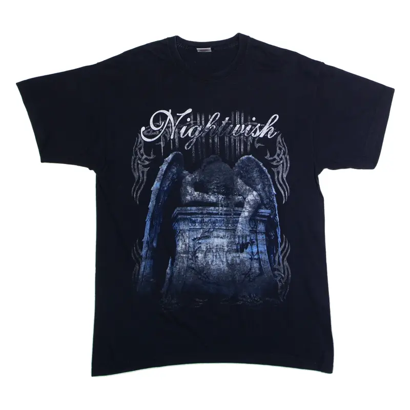 FRUIT OF THE LOOM Nightwish Mens Band T-Shirt Black Crew Neck L