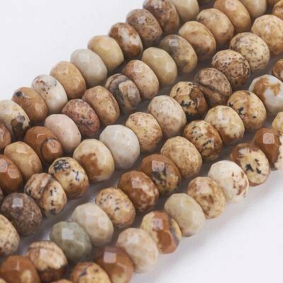 Natural Picture Jasper Beads Strands
