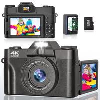 4K Digital Camera for Photography & Video with 56MP CMOS Sensor, 16X Zoom, Flip Screen, Ultra HD Vlogging for YouTube, 32GB C...