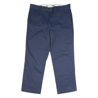 DICKIES 874 Workwear Mens Trousers Blue Classic Straight W38 L30