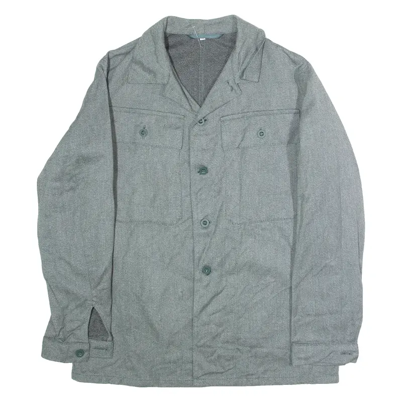 Swiss Mens Workwear Jacket Grey Twill M
