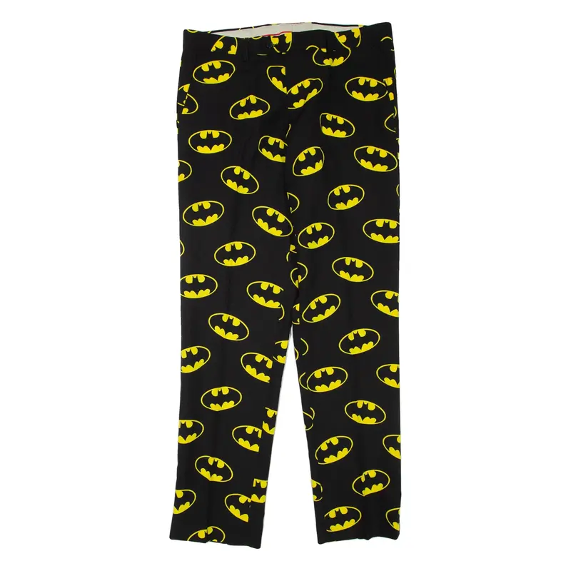 OPPOSUITS Batman Mens Trousers Black Regular Tapered W34 L34
