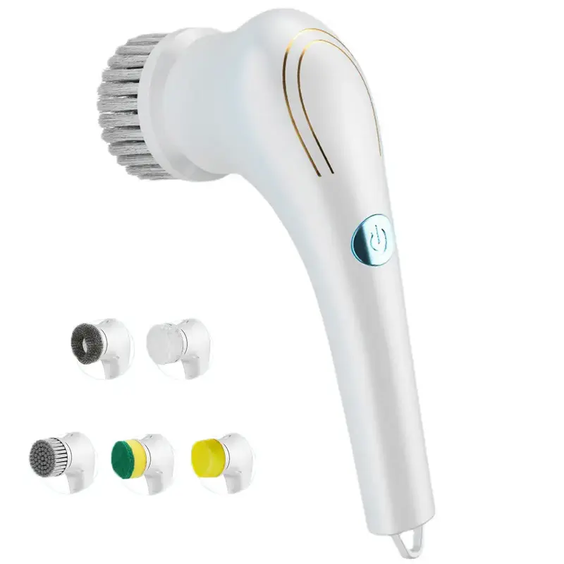 LIGOPAPO Electric Scrubber, Handheld Cleaning Brush, Includes 5 Replaceable Heads, Bathroom, Kitchen, Floor, Dish, Shoe, Glas...