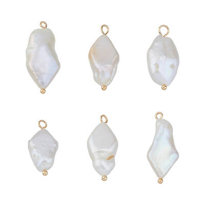 Natural Keshi Pearl Pendants