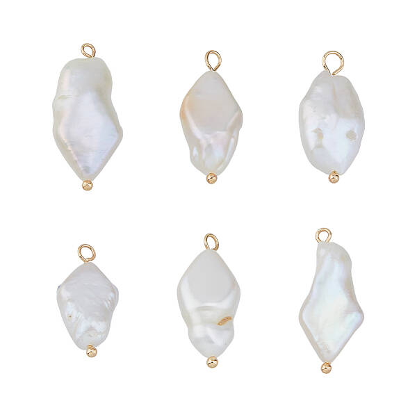 Natural Keshi Pearl Pendants