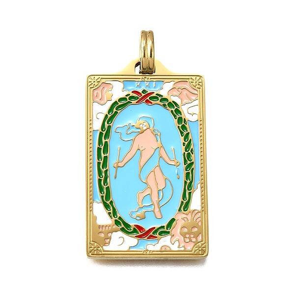 Tarot 304 Stainless Steel Enamel Pendants