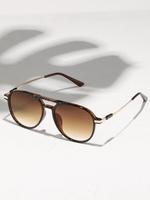 Women's Vintage Trendy Tortoiseshell Top Bar Design Glasses, Retro Outdoor Large Size Oversized Glasses, Fashionable Glasses ...