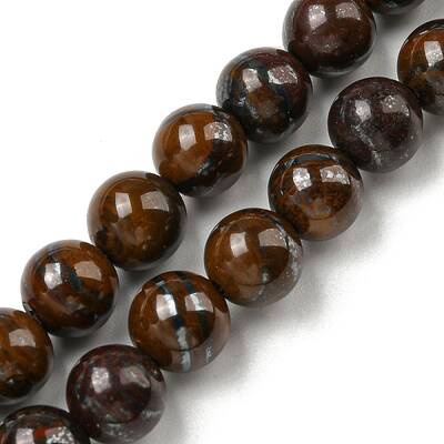 Natural Yellow Tiger Iron Beads Strands