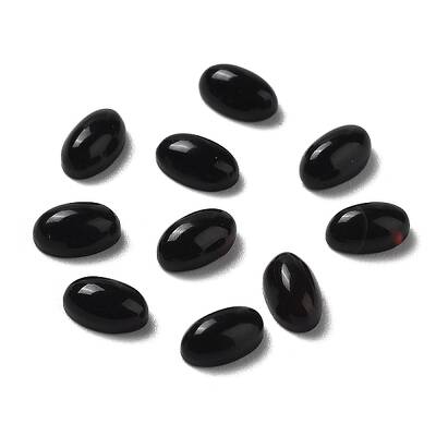 Natural Dyed & Heated Black Agate Cabochons