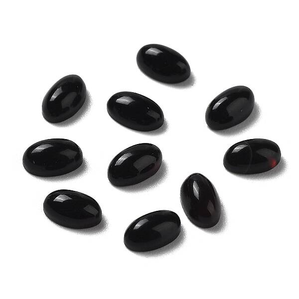 Natural Dyed & Heated Black Agate Cabochons