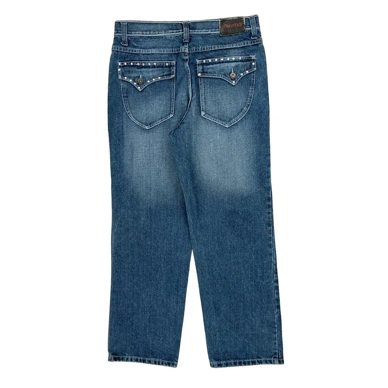 Hip Hop Gravitas Jeans - 34W 29L Blue Cotton