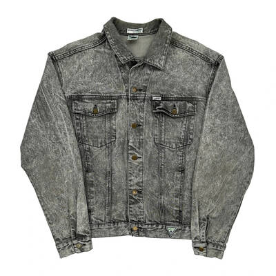 Made In Usa Georges Marciano Guess Denim Jacket - XL Acid Wash Cotton | Size: x-large
