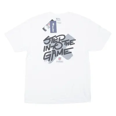 FANATICS NFL Times Square USA T-Shirt White Short Sleeve Mens L