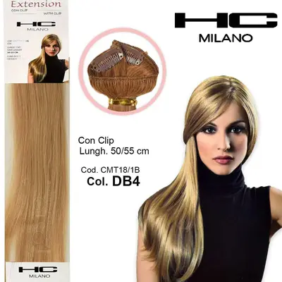 Hc milano extension 3 clips no remy width 14-16cm length 50cm col.db4