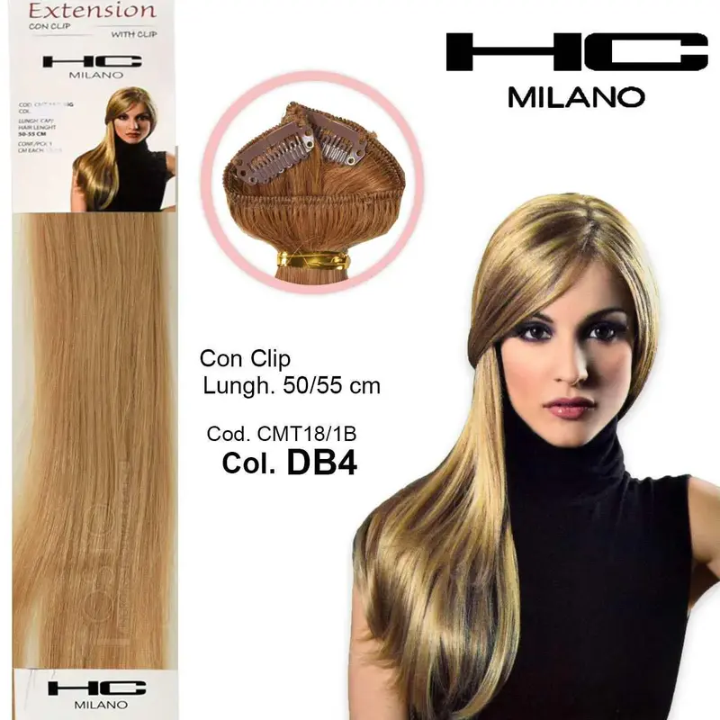 Hc milano extension 3 clips no remy width 14-16cm length 50cm col.db4