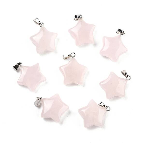 Natural Rose Quartz Pendants