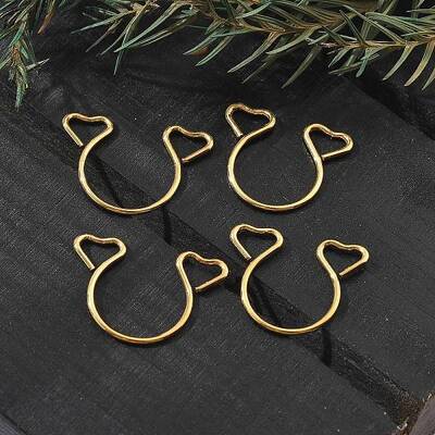 304 Stainless Steel Heart Clip on Nose Rings