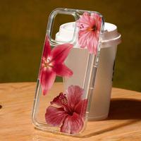 Clear Flower Pattern Phone Case, Creative Soft Phone Protective Cover, Phone Accessories Compatible with iPhone 11 12 13 14 1...