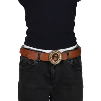 Just Cavalli Belt - No Size Brown Leather