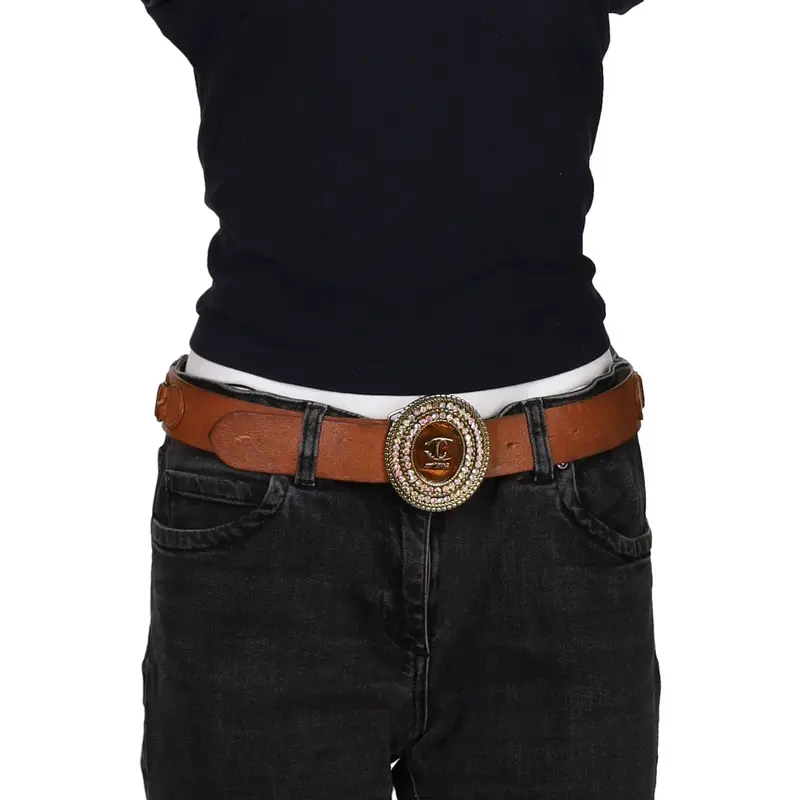 Just Cavalli Belt - No Size Brown Leather