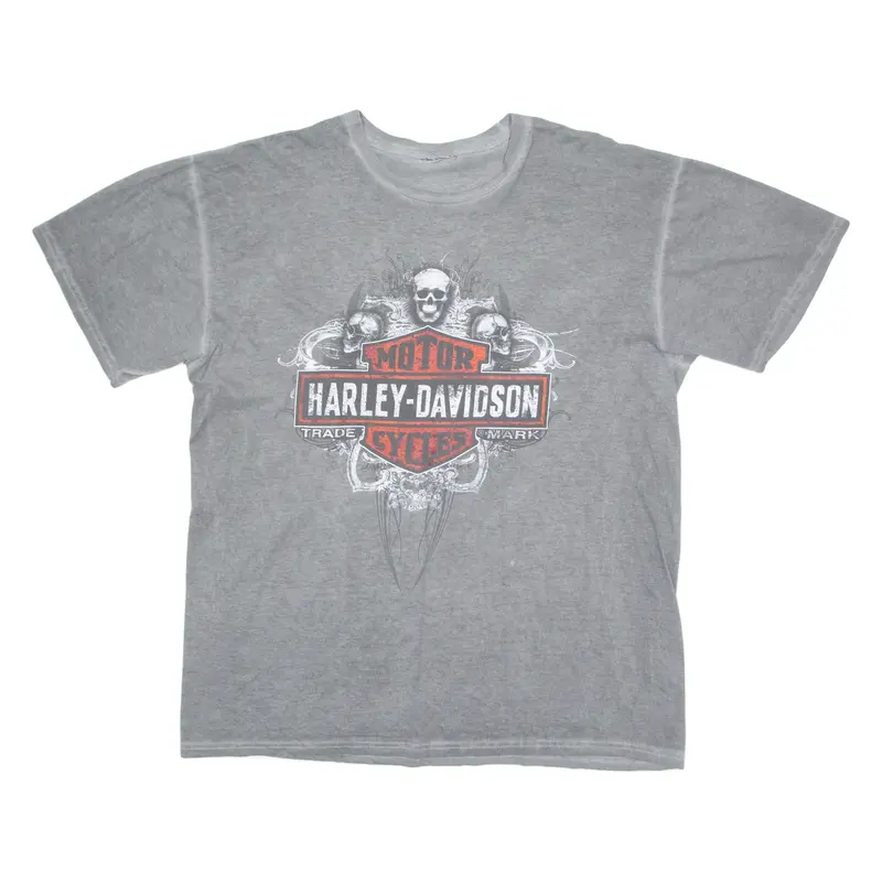 HARLEY DAVIDSON Jackson Hole Jackson Wyoming Mens Biker T-Shirt Grey XL