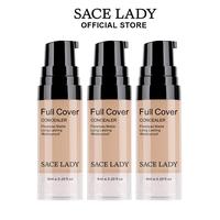 SACE LADY 3Pcs Full Coverage Liquid Concealer Set Waterproof Matte Flawless Creamy Foundation Concealer For Eye Dark Circles ...