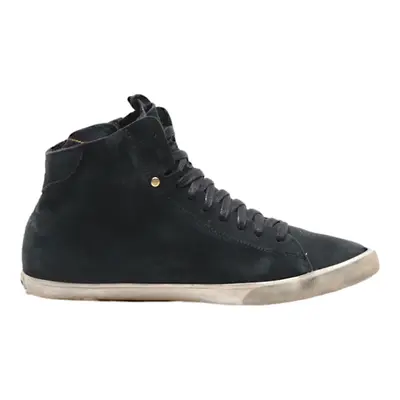DIESEL High Top Trainers Black Leather Womens UK 6.5