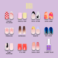 Every DIGI Ever Press On Nail Collection and Clingy Glue