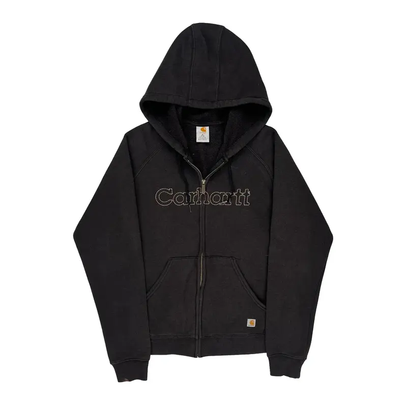 Carhartt Hoodie - Medium Black Cotton Blend