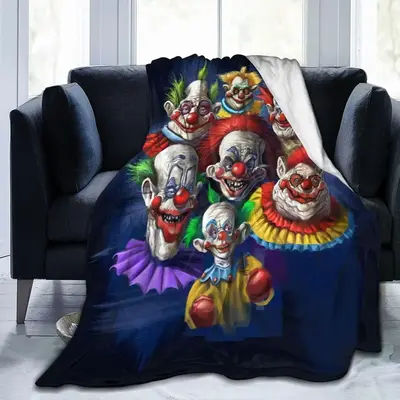 Horror Movie Fleece Throw Blanket for Sofa Bedroom Soft Air Conditioner Blankets All Season