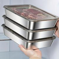 Stainless Steel Food Storage Container, 3 Counts/set Leak Proof Food Storage Box with Lid, Reusable Food Container for Fruit ...