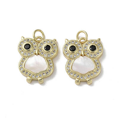 Brass Micro Pave Cubic Zirconia Pendants
