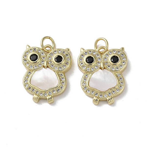 Brass Micro Pave Cubic Zirconia Pendants