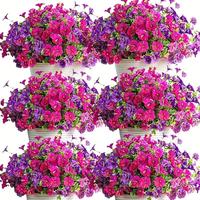 Artificial Flower (16pcs/set), Faux Flower, Decorative Flower for Home Garden, Porch, Window Box, Flower Design, Garden Decor...