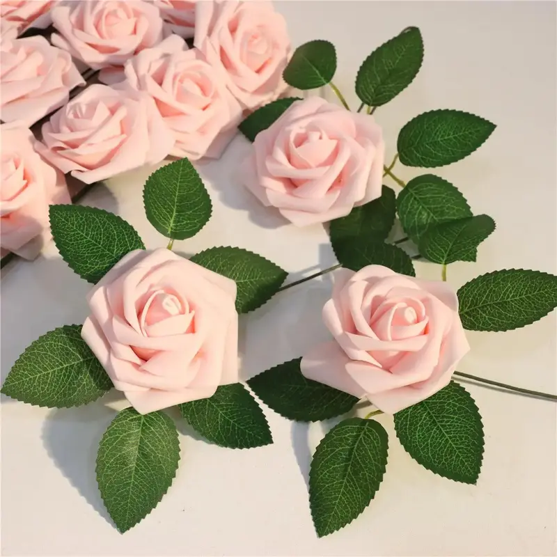 Fake Rose Petals for Unique Romantic Decor, 25pcs Realistic Red Roses for Wedding Decoration