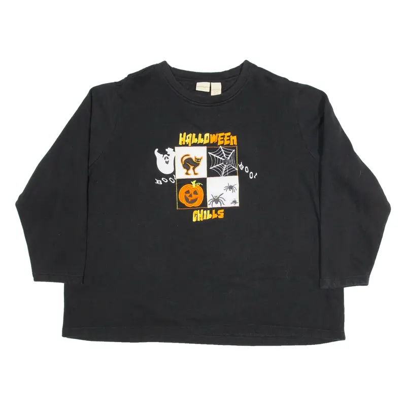 CC.HUGHES Halloween Chills Womens Sweatshirt Black 3XL