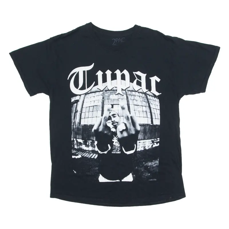 2PAC Tupac Mens Band T-Shirt Black L