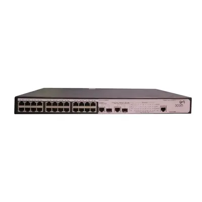3CBLSF26PWRH 3Com Baseline 2226 Plus 24 x RJ-45 Ports 10/100Base-TX + 2 x Shared SFP Ports Layer 2 Managed Rack-mountable Fas...
