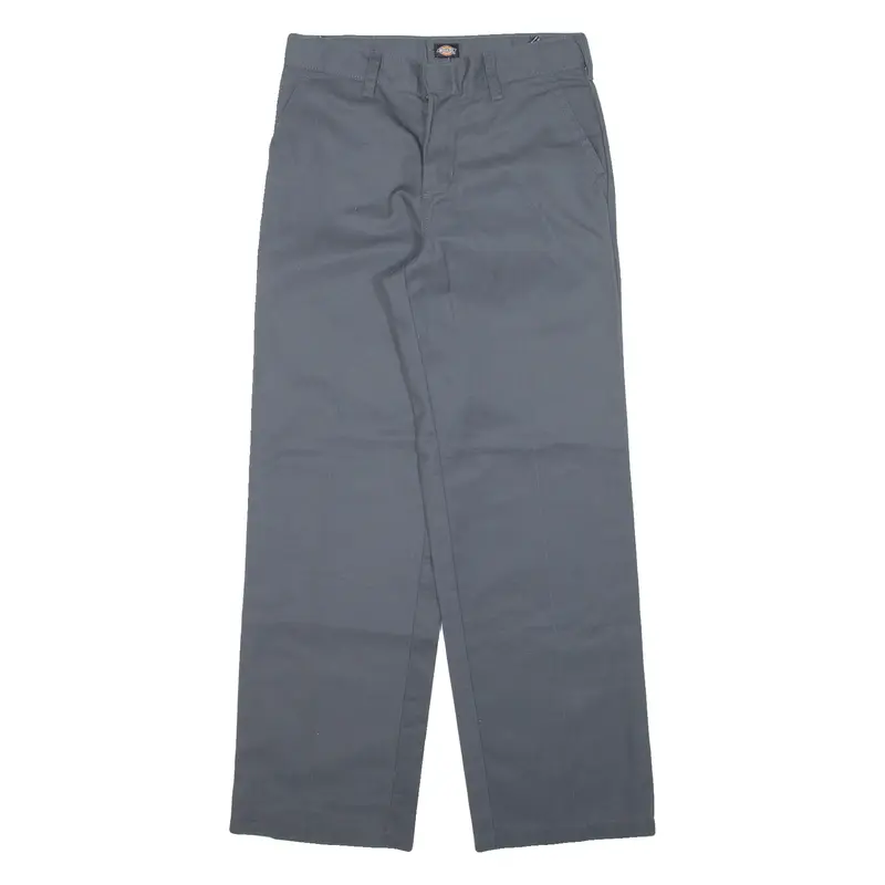 DICKIES Boys Trousers Grey Regular Straight W26 L26