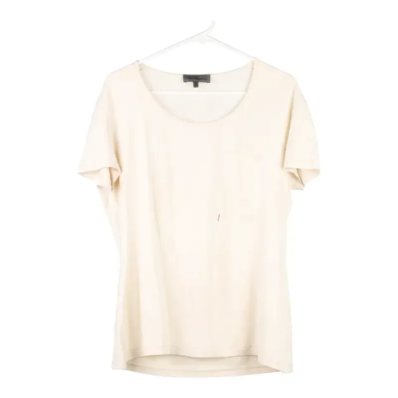Les Copains T-Shirt - Large Beige Cotton